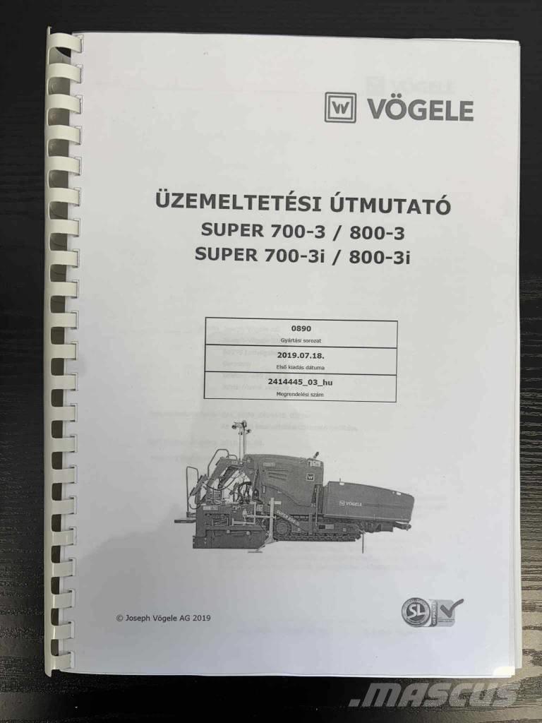 Vögele Super 800-3i Asfaltsläggningsmaskiner