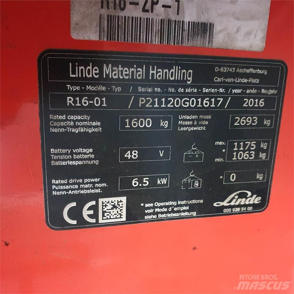 Linde R16 Skjutstativtruck