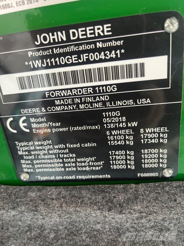 John Deere 1110G Skotare