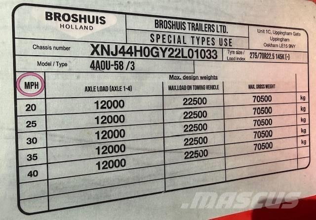 Broshuis 4A0U-58 / 3 Övriga släp
