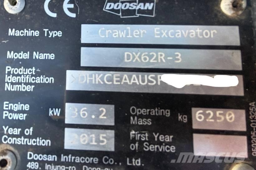 Doosan DX 62 R-3 Minigrävare < 7t