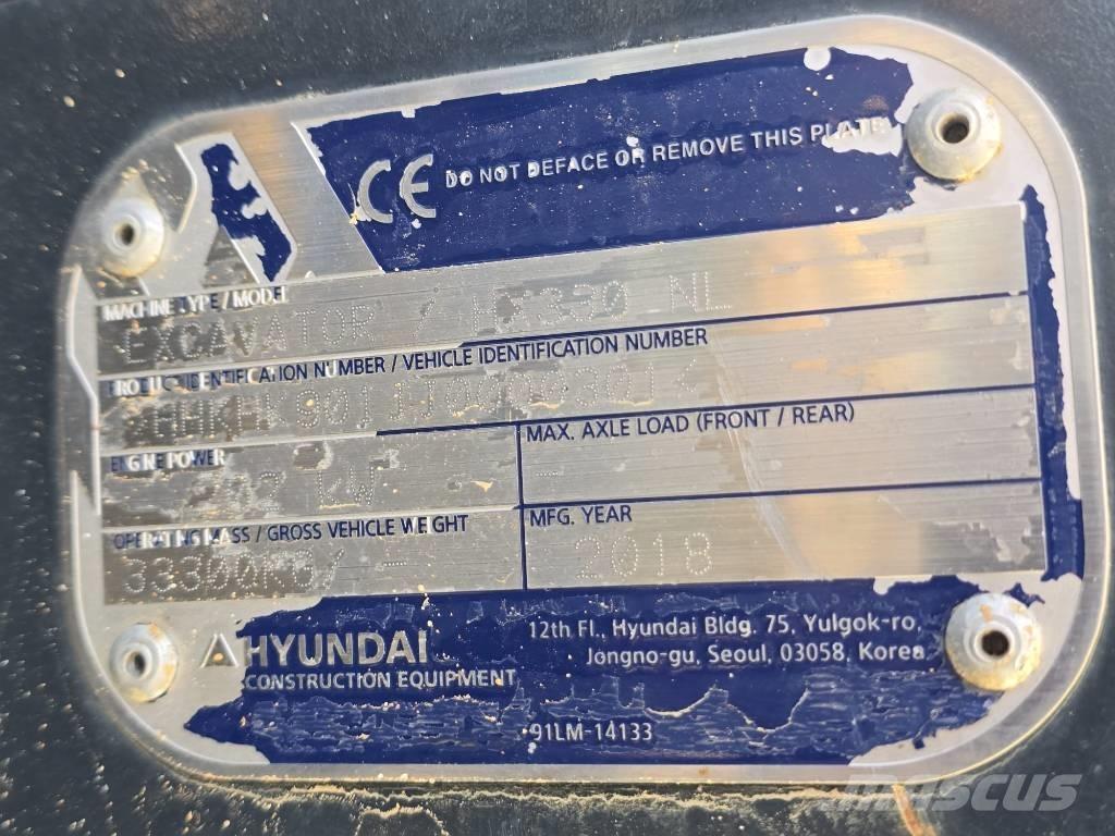 Hyundai HX 330 NL Bandgrävare