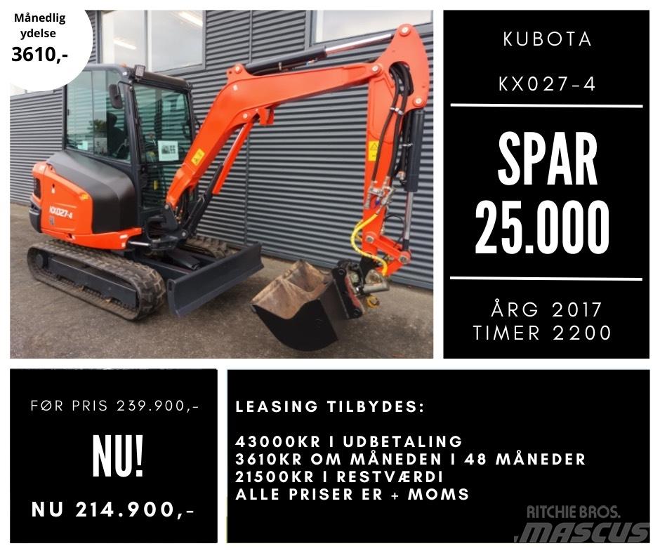 Kubota kx027-4 Minigrävare < 7t