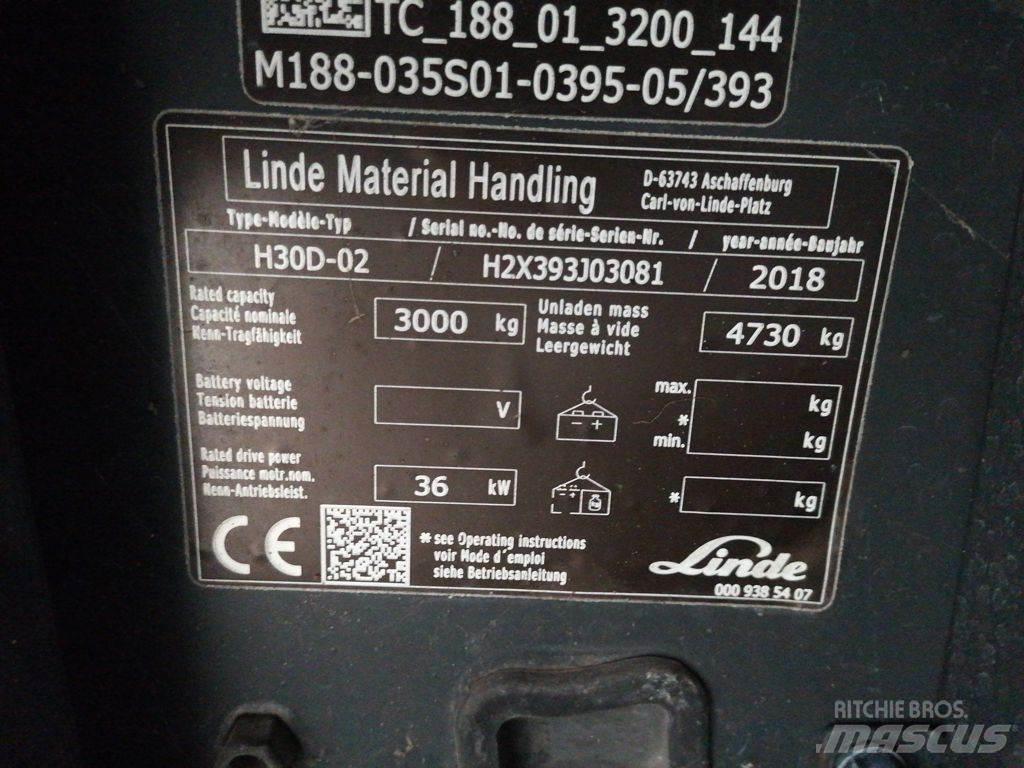 Linde H30D-02 Dieselmotviktstruckar