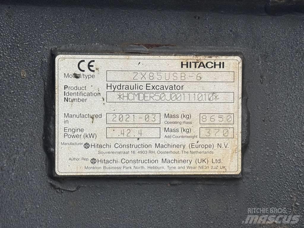 Hitachi ZX 85 US B-6 Midigrävmaskiner 7t - 12t