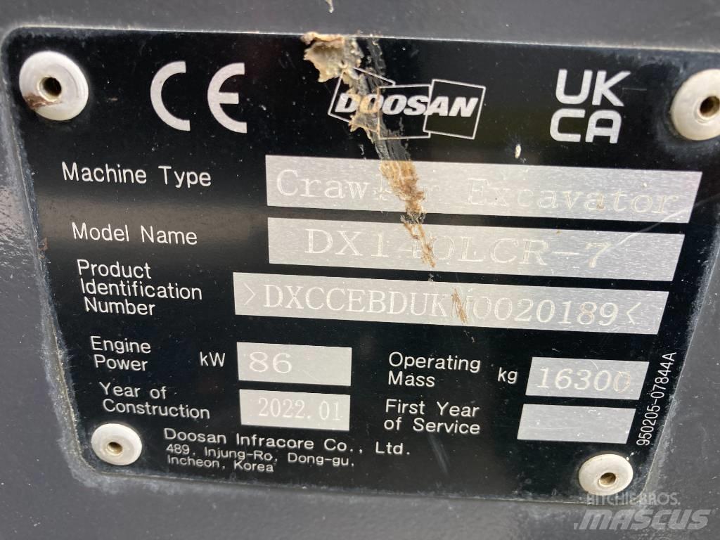 Doosan DX 140 LCR-7 Bandgrävare