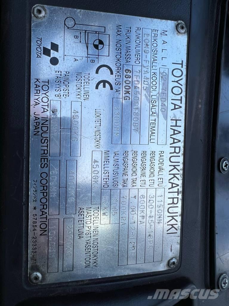 Toyota 02-7 FD 40 Dieselmotviktstruckar