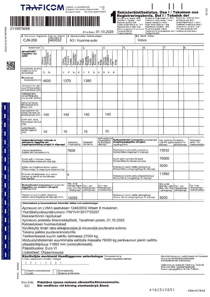 Volvo FH 16 750 Timmerbilar