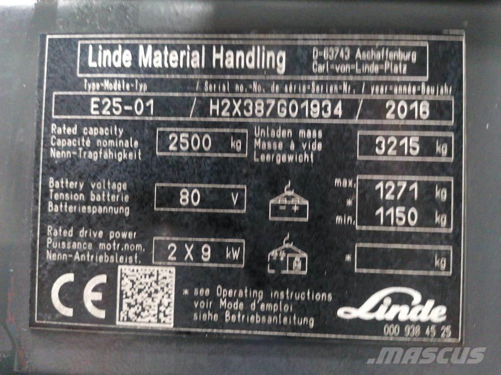 Linde E25-01 Elmotviktstruckar