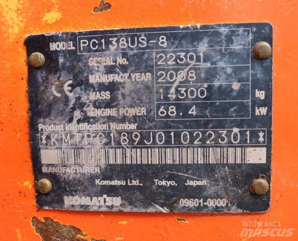 Komatsu PC138US-8 Bandgrävare