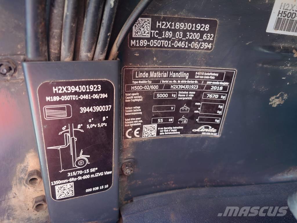 Linde H50D600/394 Dieselmotviktstruckar