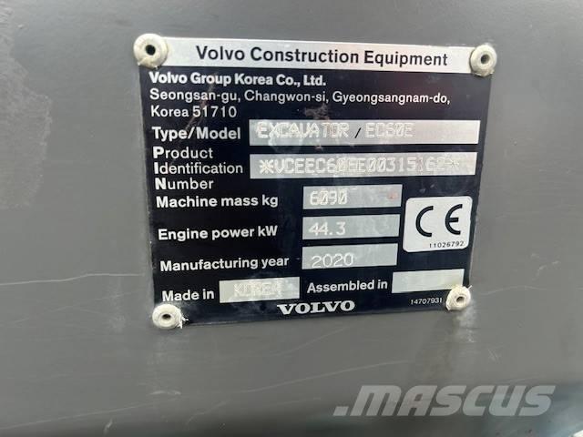 Volvo EC 60 E Minigrävare < 7t