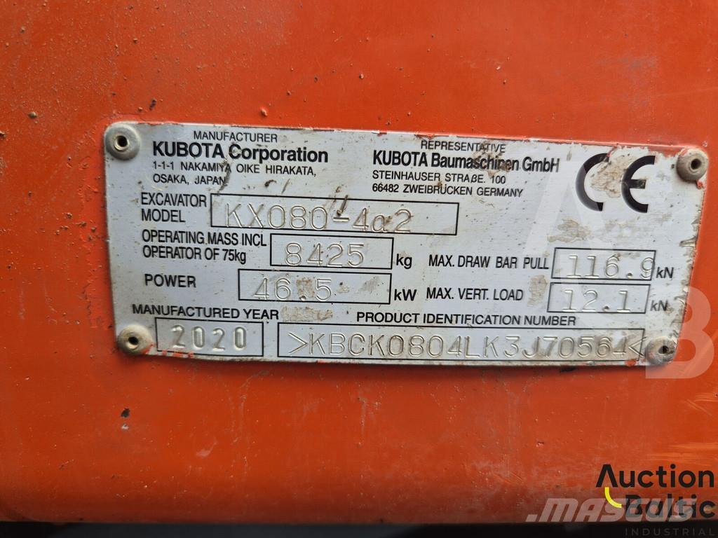Kubota KX080-4a2 Midigrävmaskiner 7t - 12t