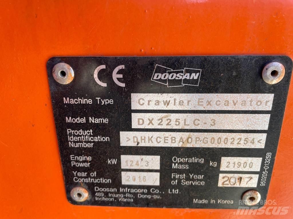 Doosan DX 225 LC-3 Bandgrävare
