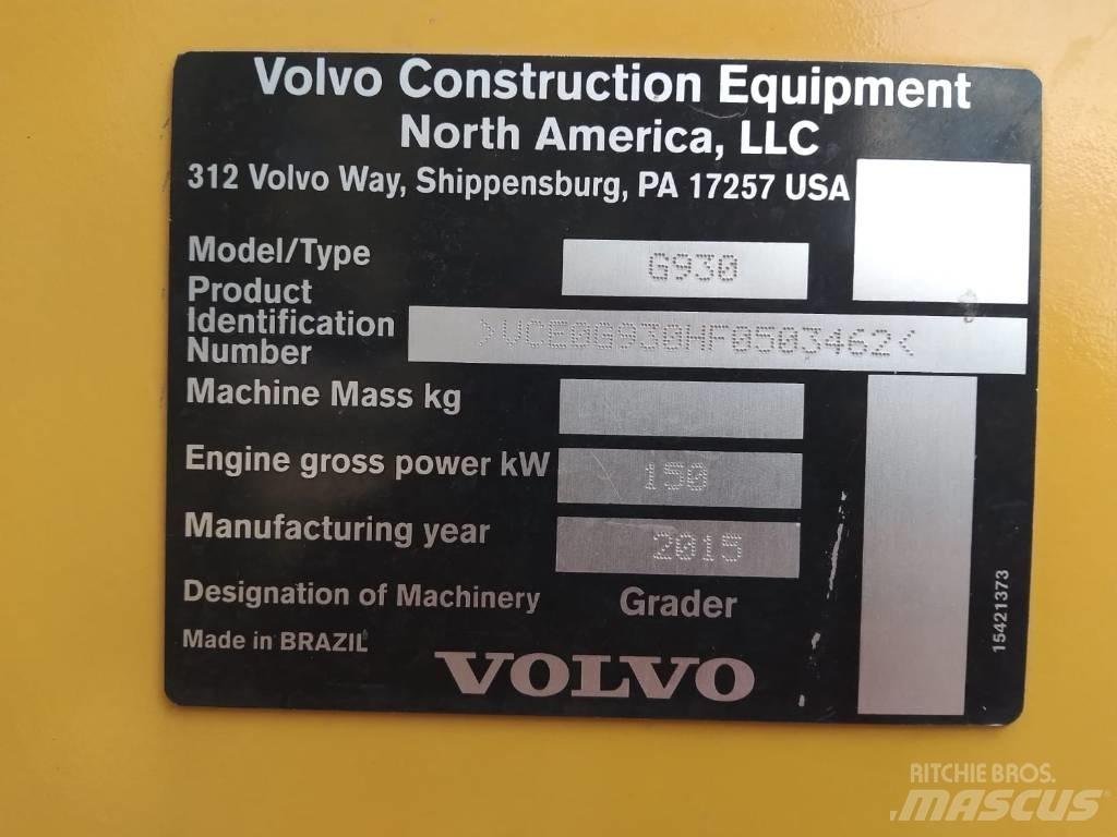 Volvo G 930 Väghyvlar