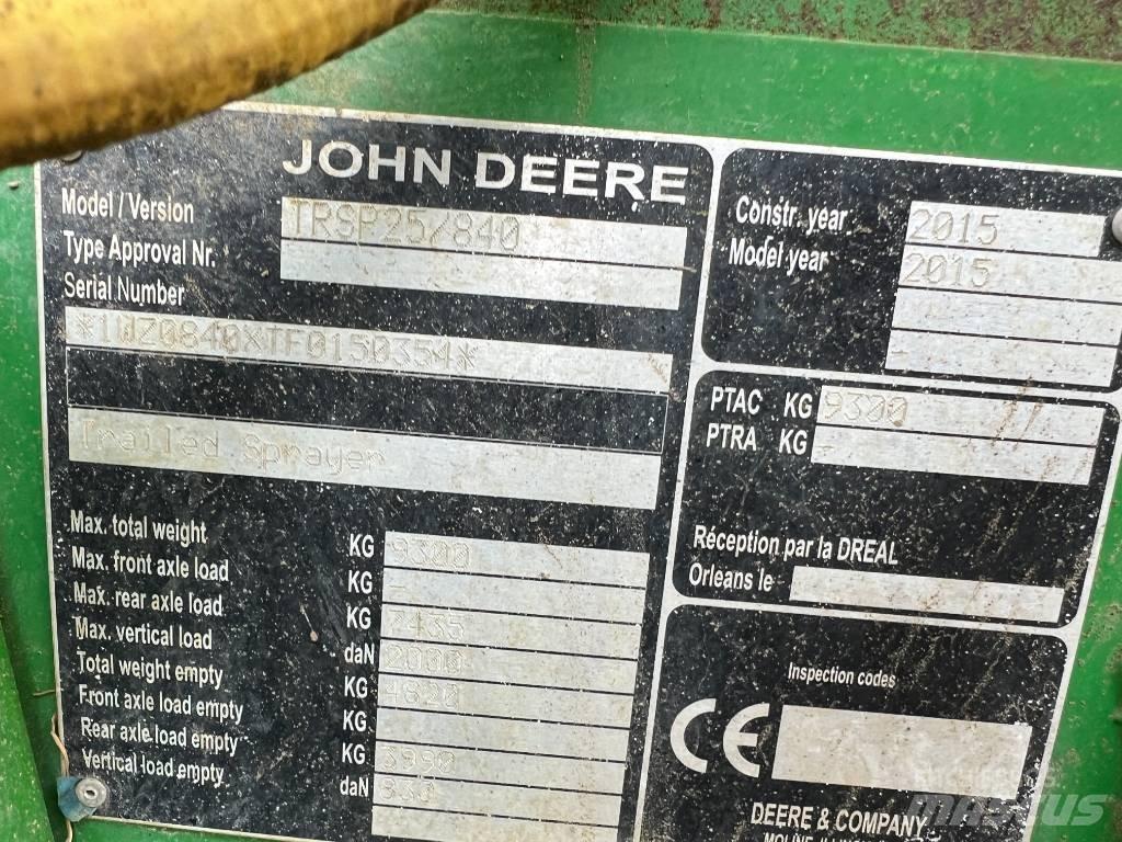 John Deere 840 Dragna sprutor