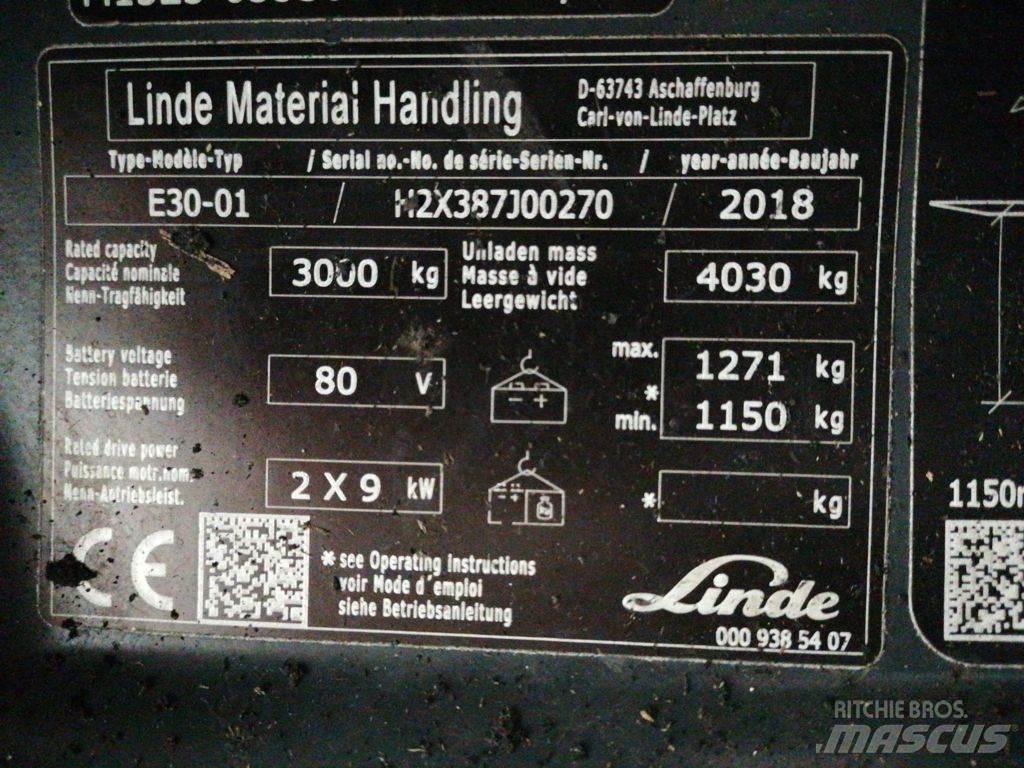 Linde E30-01 Elmotviktstruckar