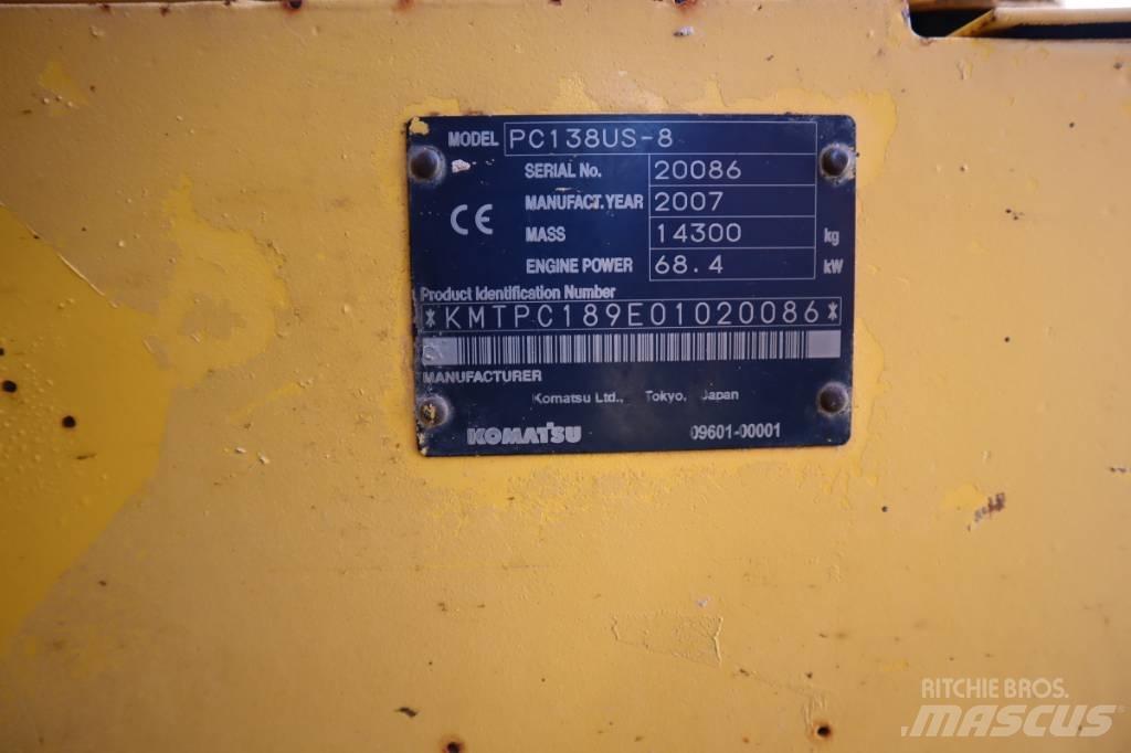 Komatsu PC138US-8 Bandgrävare
