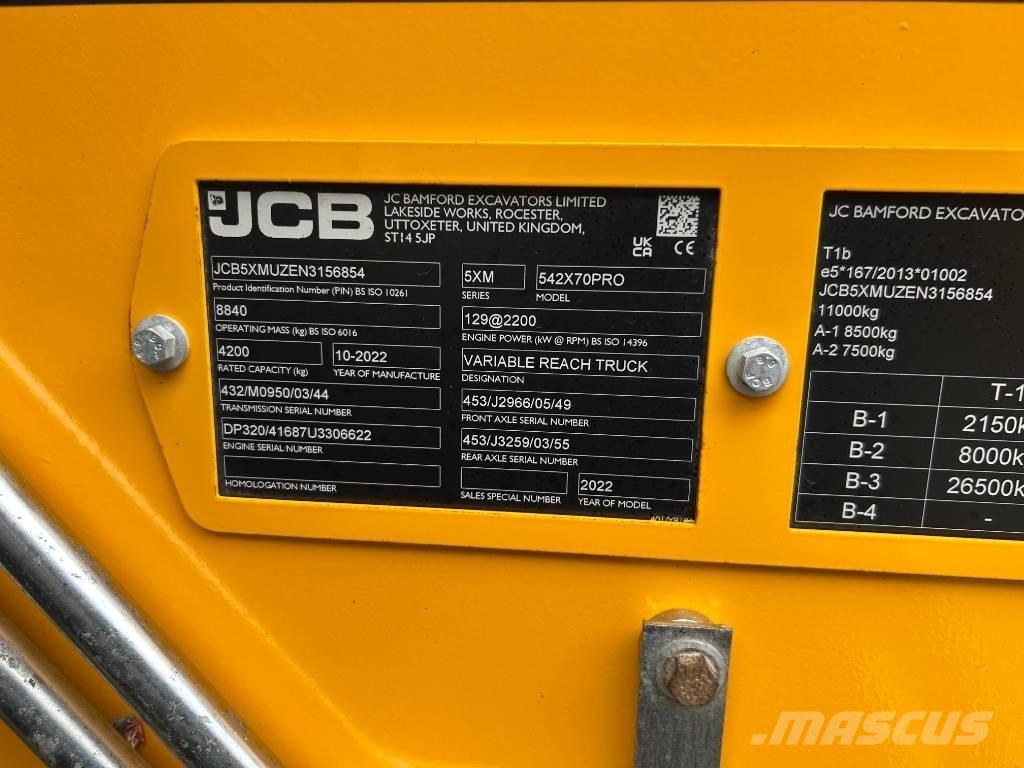JCB 542-70 Agri Pro Redskapsbärare för lantbruk