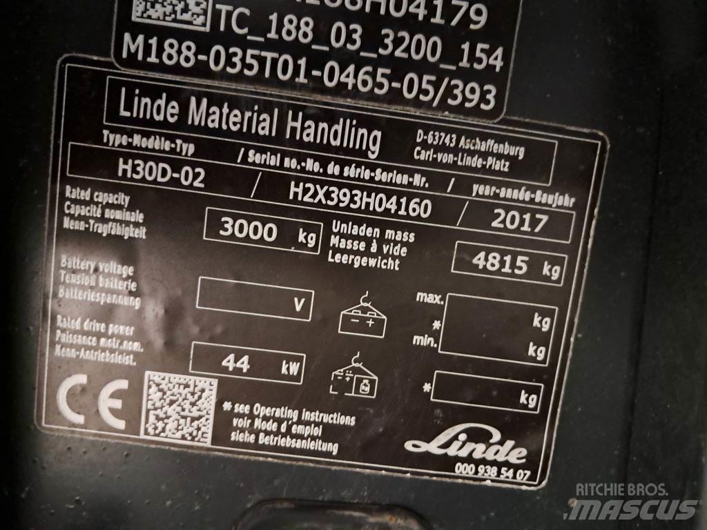 Linde H30D-02 Dieselmotviktstruckar