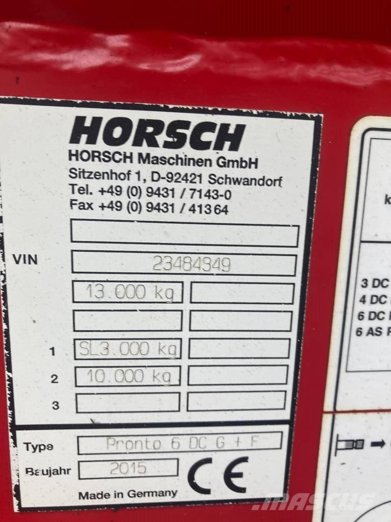 Horsch PRONTO 6DC Kombisåmaskiner