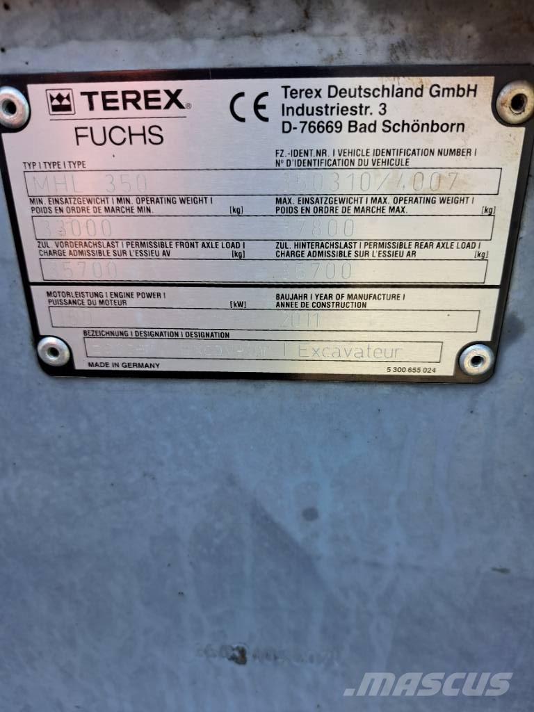 Fuchs MHL350E + Polyp Avfalls / industri hantering