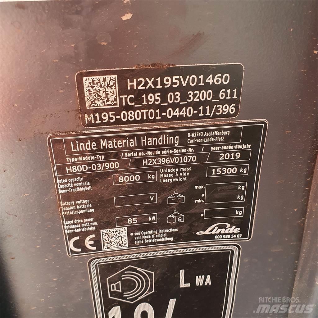 Linde H80D/900 Dieselmotviktstruckar