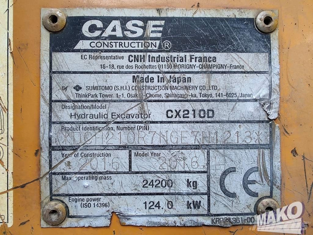 CASE CX 210 D Bandgrävare