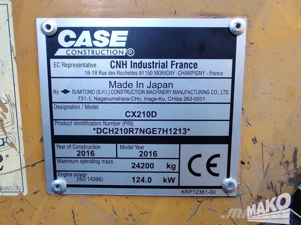 CASE CX 210 D Bandgrävare