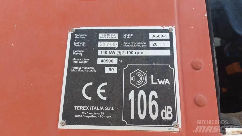 Terex A600 Terrängkranar (Grov terräng)