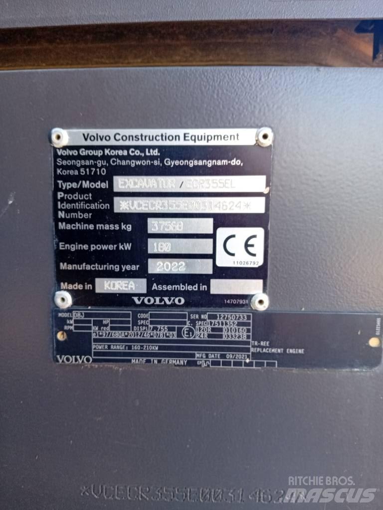 Volvo ECR 355 E Bandgrävare