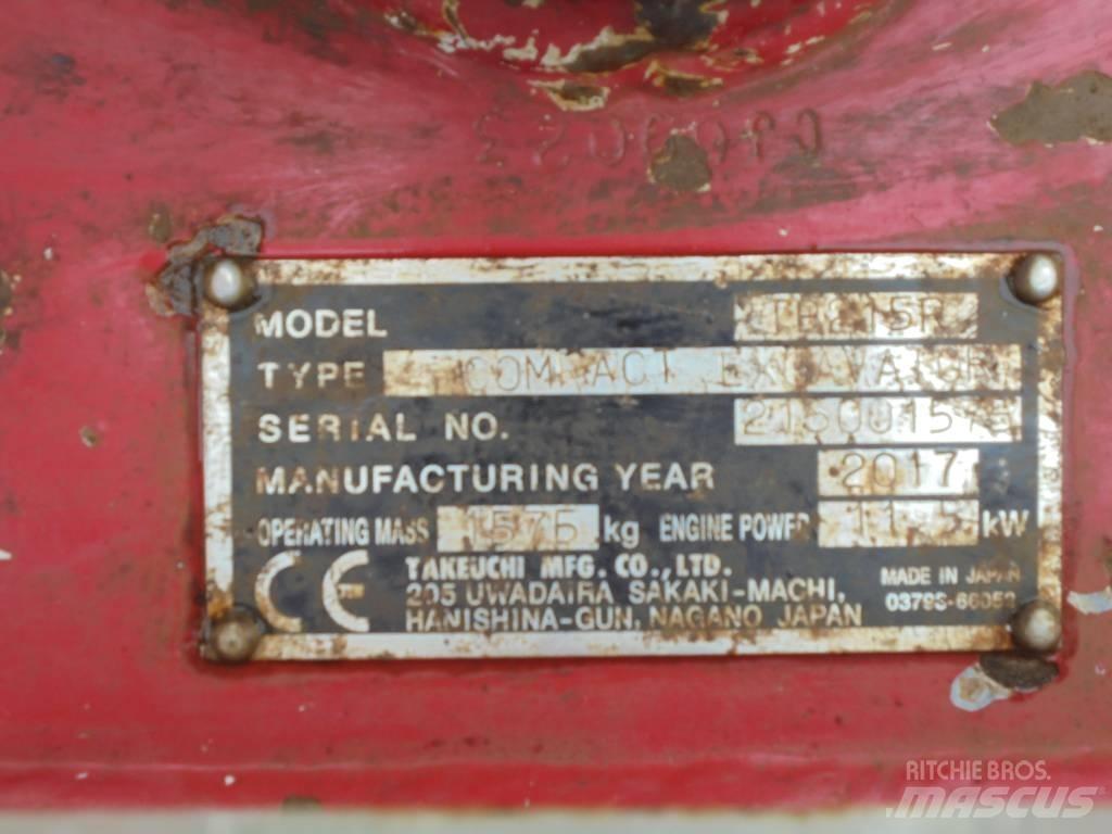 Takeuchi TB215R Minigrävare < 7t