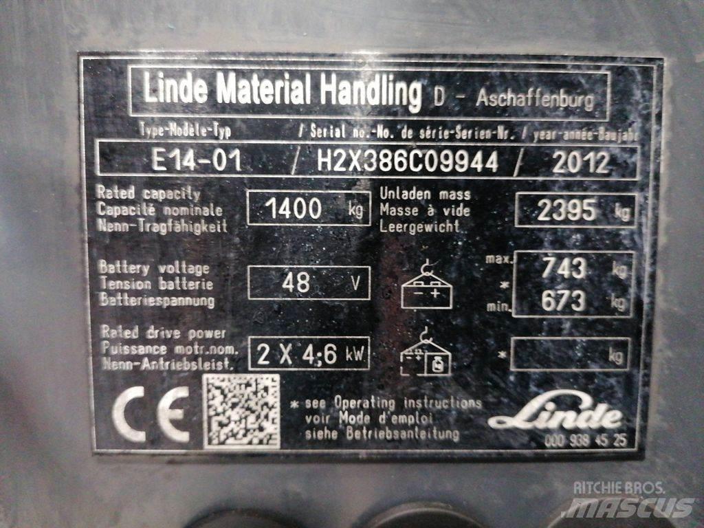 Linde E14-01 Elmotviktstruckar