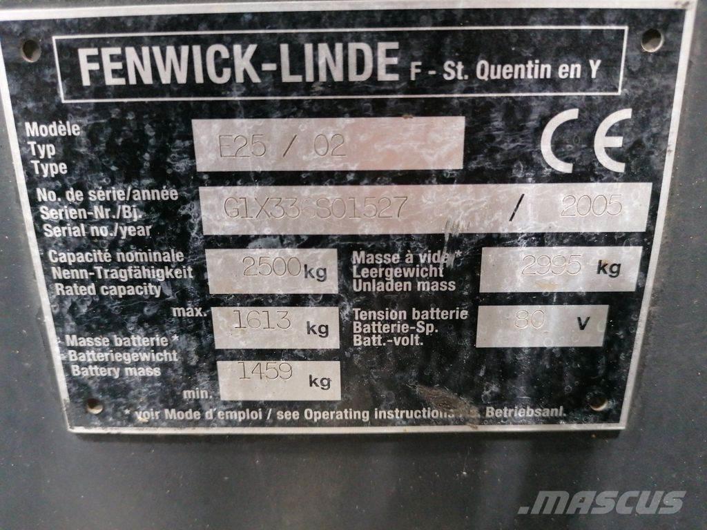 Linde E25/02 Elmotviktstruckar