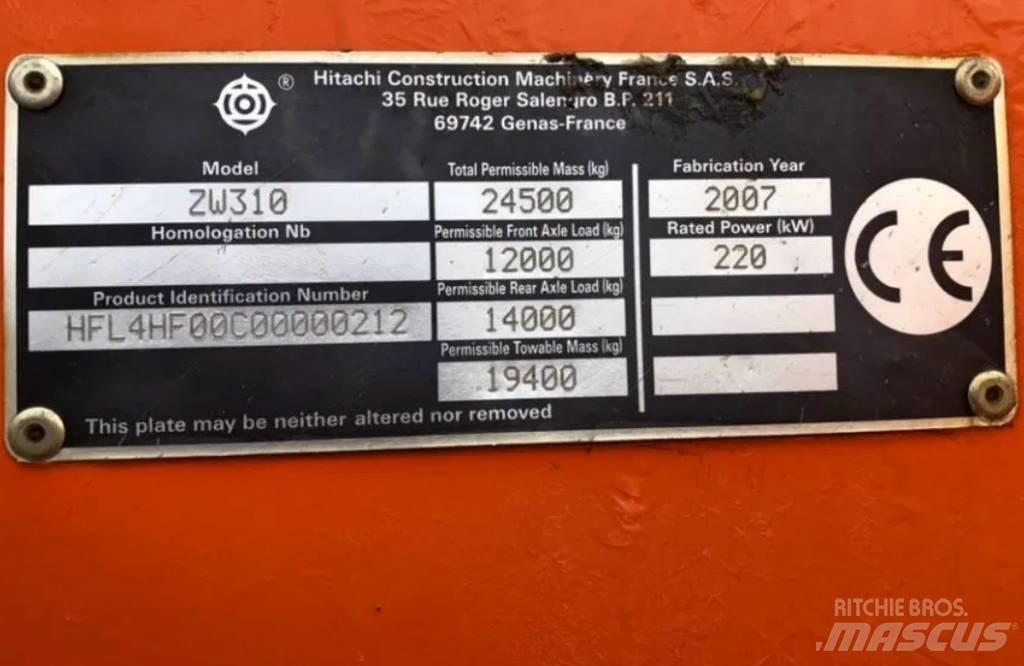 Hitachi ZW 310 Hjullastare