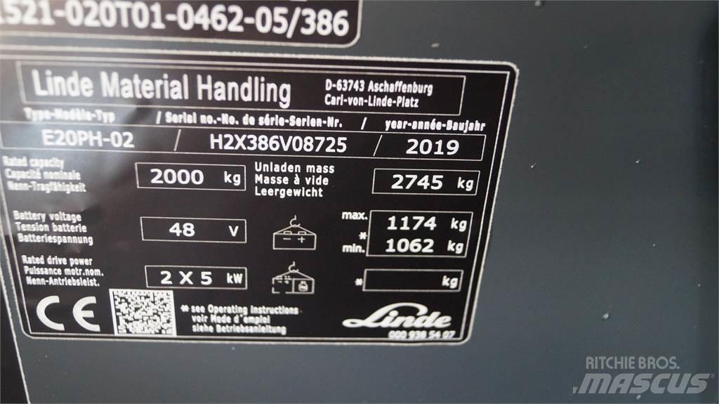 Linde E20PH Elmotviktstruckar