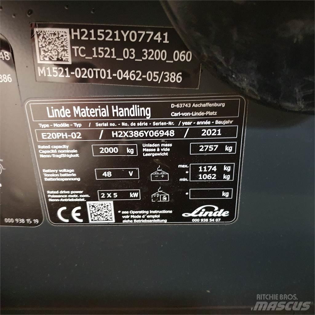 Linde E20PH Elmotviktstruckar