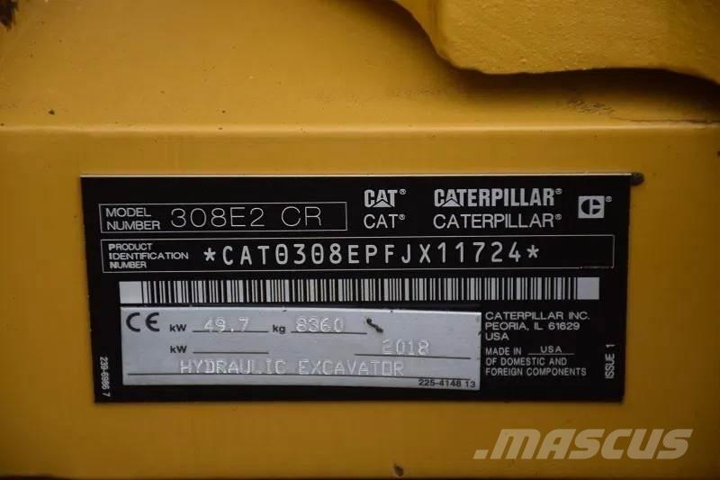 CAT 308 E2CR Midigrävmaskiner 7t - 12t
