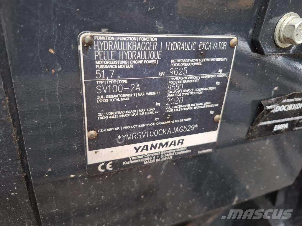 Yanmar SV 100-2A Midigrävmaskiner 7t - 12t