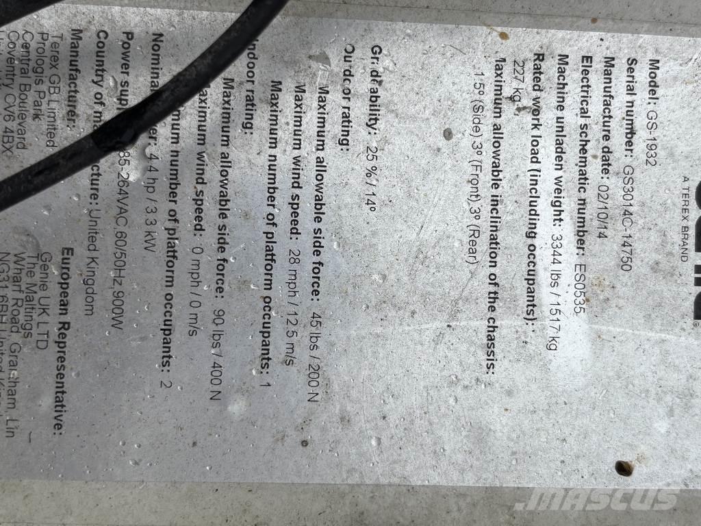 Genie 1932 Saxliftar