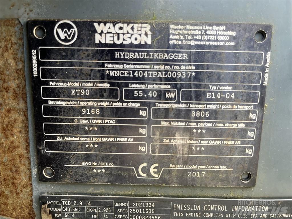 Wacker Neuson ET 90 Midigrävmaskiner 7t - 12t