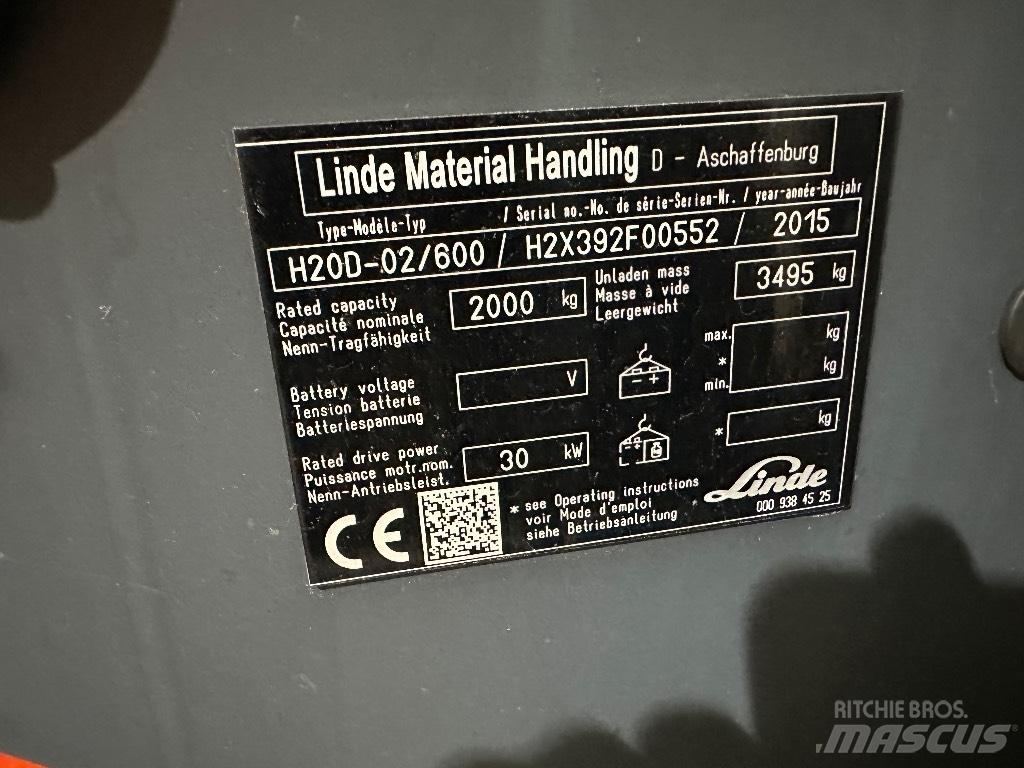 Linde H20D-02 Dieselmotviktstruckar