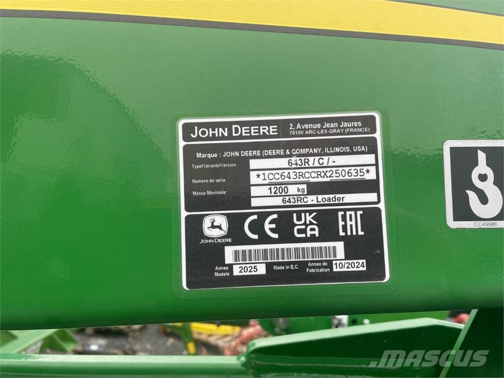 John Deere 643R Frontlastare och grävare