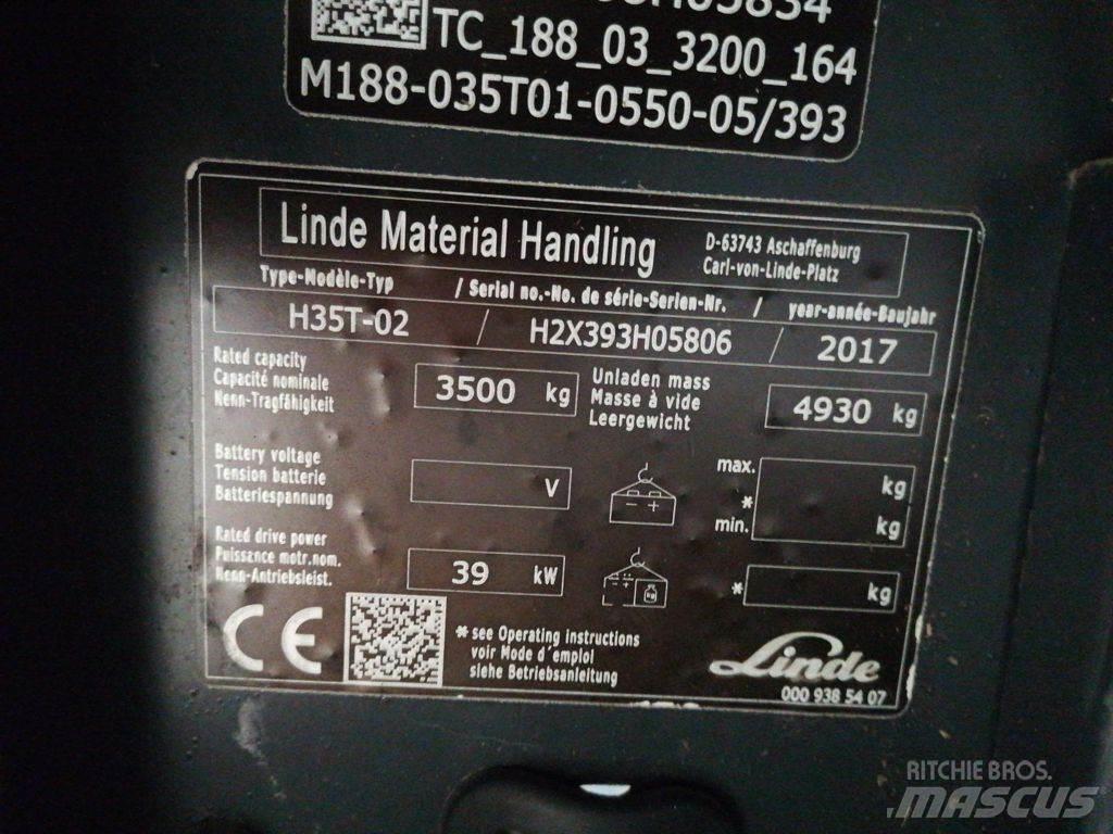 Linde H35T-02 Gasolmotviktstruckar