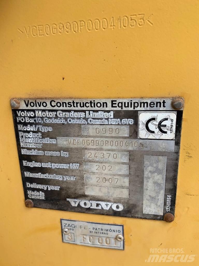 Volvo G990 Väghyvlar