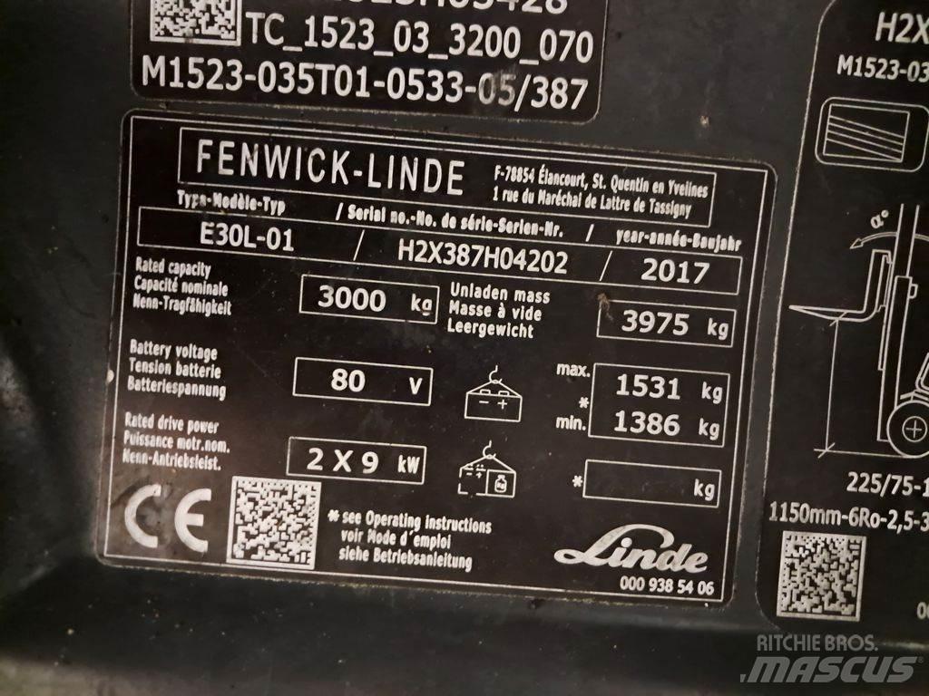 Linde E30L-01 Elmotviktstruckar
