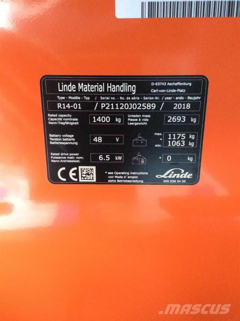 Linde R14 Skjutstativtruck