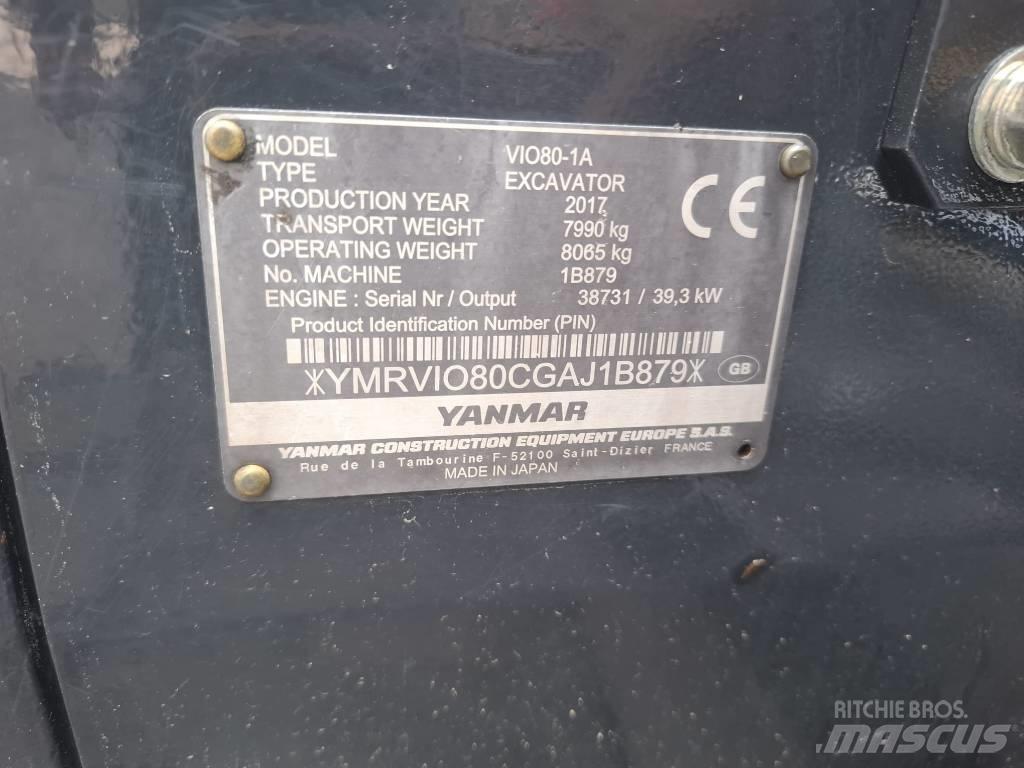Yanmar Vio 80-1A Midigrävmaskiner 7t - 12t
