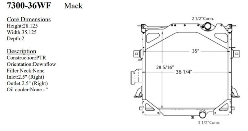 Mack CTP Radiatorer
