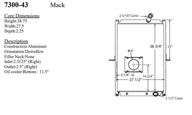 Mack MRU Radiatorer